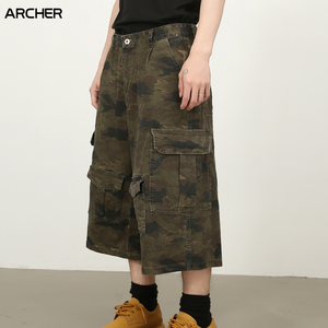 <span class=keywords><strong>Pantaloncini</strong></span> da <span class=keywords><strong>Uomo</strong></span> Stile Streetwear, <span class=keywords><strong>Jeans</strong></span> Larghi, <span class=keywords><strong>Pantaloncini</strong></span> Casual Mimetici, Pantaloni Larghi al Ginocchio, Shorts Cargo Oversize per <span class=keywords><strong>Uomo</strong></span> - Product Image 3