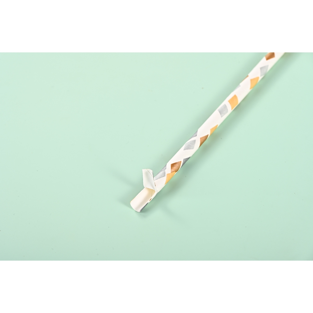 High Quality Customized Paper Straws Party Christmas Design Eco Friendly Drinking Straws