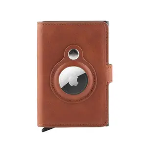 Подарочный тонкий металлический кошелек, держатель для кредитных карт с пневматическим меткой, Тонкий RFID-кошелек с зажимом для денег, минималистичный кошелек для мужчин и женщин