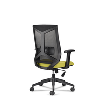 Chaise de bureau ergonomique à dossier mi-haut en maille, avec accoudoirs réglables, pour le confort et la posture