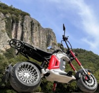Scooter à deux roues avec pneus larges, batterie amovible 4000W 60V40AH, certifié EEC, avec siège pour adulte, 75KM/H