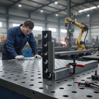Table de soudage 3D multi-faces, établi modulaire à accès cinq côtés, plateforme en acier robuste