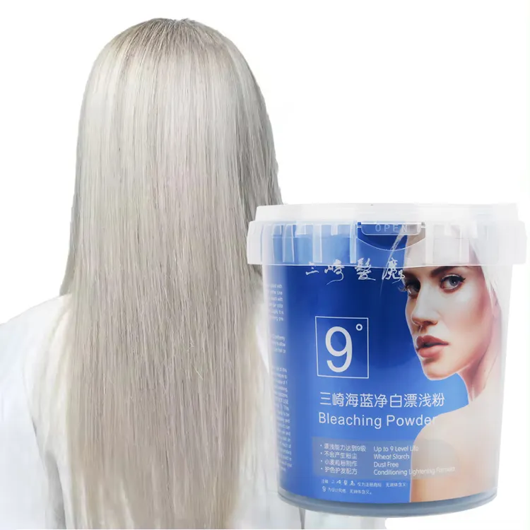 Professional Color Salon Natural Popular Hair Dye 1000g Level 9 Hair Bleach Powder And Developer