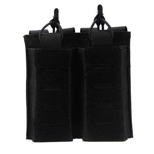 Poche à double chargeur tactique PALS, découpe laser Molle, étui de ceinture pour paintball, étui à munitions élastique - Product Image 1