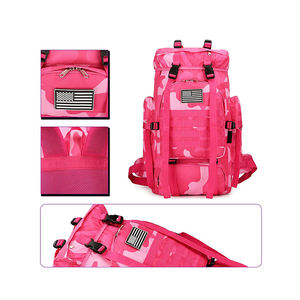 Outdoor Waterproof Hiking <b>Backpack</b> <b>Large</b> Bag Custom Logo Pink Durable Mountain Climbing <b>Backpack</b> - Product Image 3