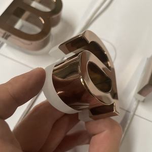 Cartello del marchio di bellezza Custom Logo segno d'oro rosa segno Led 3D segnaletica retroilluminata per la costruzione - Product Image 6