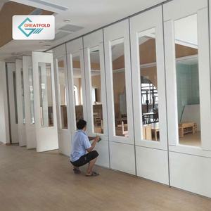 <span class=keywords><strong>Cloison</strong></span> de séparation pliable pour murs de salle de formation <span class=keywords><strong>cloison</strong></span> <span class=keywords><strong>acoustique</strong></span> coulissante avec fenêtre en verre trempé - Product Image 2