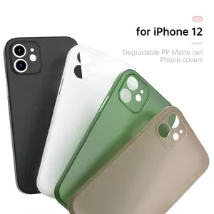 טהור צבע 0.35mm סתיו הגנה מתכלה PP אקו פלסטיק טלפון מקרה עבור iPhone 6 בתוספת 11 12 13 פרו/פרו מקס מיני X/XS/XS מקסימום