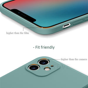 Per <span class=keywords><strong>iPhone</strong></span> 11 <span class=keywords><strong>12</strong></span> <span class=keywords><strong>Pro</strong></span> X XR XS Max Soft Coque quadrato <span class=keywords><strong>Cover</strong></span> posteriore in <span class=keywords><strong>Silicone</strong></span> liquido per IPhone11 IPhone12 all'ingrosso custodia per telefono - Product Image 4