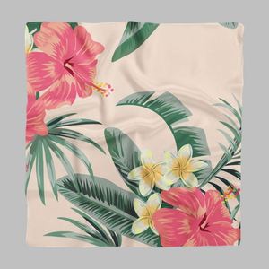 ผ้าพันคอไหมพิมพ์ลายสำหรับผู้หญิง ดีไซน์พิเศษ น้ำหนักเบา ขนาด 90 x 90 ซม. ผ้าซาตินไหมพิมพ์ลาย - Product Image 3