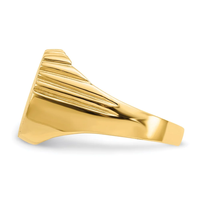 Inspire Schmuck Edelstahl Personalisierter Gravierter Siegelring für Männer und Frauen, Vintage Geschnitzter Schulter-Goldsiegelring Geschenk