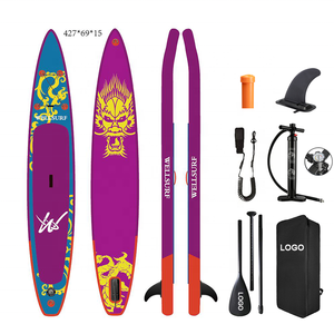 Tabla de SUP Inflable de Alta Velocidad de Doble Capa con Tecnología Drop Stitch de 14' para Carreras, Disfruta de la Vida, Tabla de Carreras Fusion de Doble Capa de 14' R - Product Image 3