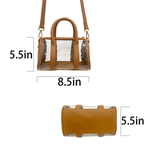 Borse a tracolla impermeabili all'ingrosso di fabbrica in PVC borse trasparenti a forma rotonda da donna - Product Image 6