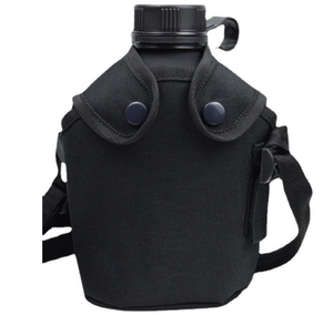 DFB0726 Botella de Agua Portátil de Aluminio de 1.2L para Deportes al Aire Libre, Caza y Camping, con Bolsas de Camuflaje y Correas para el Hombro - Product Image 1