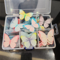 Boîte de rangement pour feuilles de papier wafer à motifs floraux, vente en gros, directement de l'usine, fourniture OEM, en stock, pour décoration de gâteaux