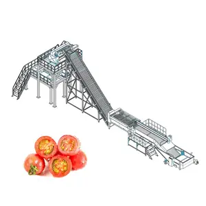 קו ייצור רסק עגבניות מכונת חיתוך עגבניות תעשייתית קו ייצור עגבניות מרוכזת