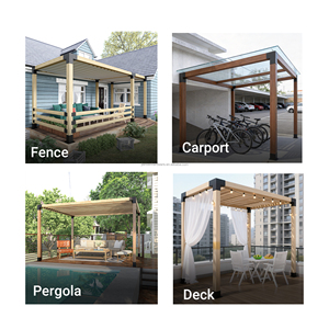 4x4 <strong>Post</strong> <strong>Bracket</strong> Connector Kit / 6x6 <strong>Post</strong> Connector <strong>Bracket</strong>, Matte Black Steel for Pergola Gazebo Deck Fence DIY - Product Image 5