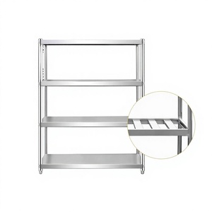 Scaffale in Acciaio Inox con Pannelli Rinforzati, Multistrato, Anticorrosione, Antiruggine, Assemblaggio Rapido, Ispezione di Fabbrica - Product Image 1