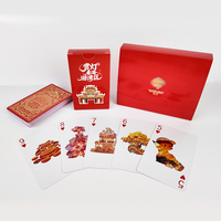 Cartes d'affirmation positives et élégantes imprimées sur mesure, en papier rouge mat, avec boîte cadeau