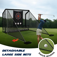 OEM/ODM Cage d'entraînement de golf 10x7FT avec filet latéral et système de retour de balles pour l'entraînement de golf en intérieur/extérieur