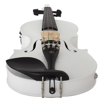 HUASHENG High Gloss OEM ODM String Music Instrument Violin 4/4 for Beginner Professional White Electric Violin