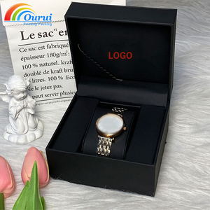 Caja de reloj de cuero personalizada, estuche de regalo cuadrado para reloj, embalaje de reloj resistente al agua, caja de reloj para hombre y mujer - Product Image 4