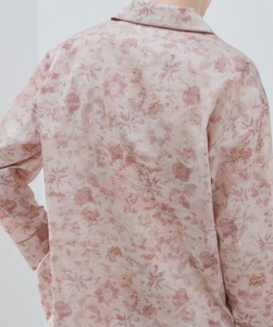 Conjunto <span class=keywords><strong>de</strong></span> Pijamas <span class=keywords><strong>de</strong></span> Algodón para Mujer, Estampado Floral, Largo, Suave y Cómodo para Dormir, Primavera-Otoño - Product Image 4