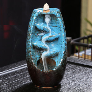 Brûleur d'encens à reflux, support d'encens en céramique sans fumée et sans fumée, ensemble de brûleur d'encens moderne à reflux, vente en gros - Product Image 5