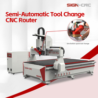 Router CNC Semiautomático de 9KW con Husillo para Trabajos en Madera, Máquina CNC de 3 Ejes para Fabricación de Gabinetes