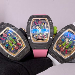 รุ่นลิมิเต็ดอิดิชั่น 0703 แคนดี้ ลอลิป๊อป NTPT คาร์บอนไฟเบอร์ โมดิฟายด์ อินทิเกรต ฟลายวีล นาฬิกาคู่รักสไตล์ลำลองสำหรับนักธุรกิจ - Product Image 1