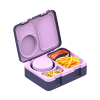 Vente en gros OEM ODM Boîte à lunch en plastique sans BPA, écologique, portable et personnalisée, avec couvercle, pour le stockage des aliments, adaptée au micro-ondes