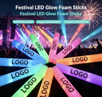 Bâtons lumineux LED pour fêtes, concerts, festivals, mariages, boîtes de nuit, DJ, raves, bâtons de cheering, logo personnalisé, mousse lumineuse, vente en gros