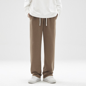 Pantalones de chándal informales unisex y pantalones deportivos básicos de algodón pesado de color sólido con cintura media-Joggers unisex - Product Image 1