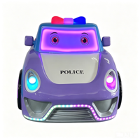 Manège pour enfants à monnayeur, machine d'arcade en fibre de verre en forme de voiture de dessin animé, équipement d'amusement pour enfants avec écran d'affichage
