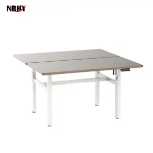 NBHY 2 Person Desk Sit To Stand Height Adjustable 2 Motors