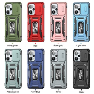 Funda de teléfono con soporte de anillo de armadura protectora de lente de cámara deslizante para Xiaomi Poco X6 F5 X5 X4 Pro / <span class=keywords><strong>Redmi</strong></span> K70E / <span class=keywords><strong>Redmi</strong></span> Note <span class=keywords><strong>12</strong></span> Turbo - Product Image 6
