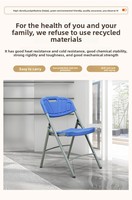 Chaise pliante d'extérieur en plastique HDPE avec structure métallique - Chaise portable pour jardin, bureau et formation (style moderne et épuré)