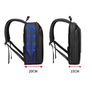 Custom Laptop <b>Backpack</b> 15.6 Inch Waterproof <b>Large</b> Capacity Zipper Closure Nylon Fabric Air Cushion Belt Fashion Unisex - Product Image 2