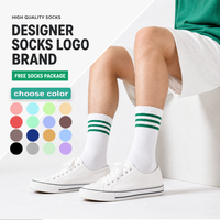 Chaussettes de sport en coton respirant avec logo pour hommes et femmes, course à pied, entraînement, gym, élastiques, légères, été, chaussettes personnalisées