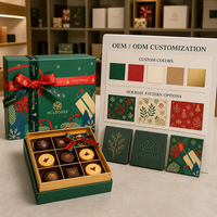 Boîte cadeau de Noël personnalisée en gros avec couvercle et base, emballage de fêtes, logo personnalisé, taille personnalisée