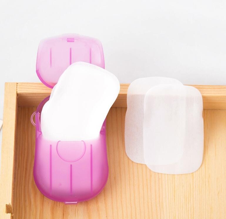 20 шт./кор. одноразовое мыло бумага для мытья рук ломтик листов 20 шт. одноразовые портативный мини мыло в виде бумаги