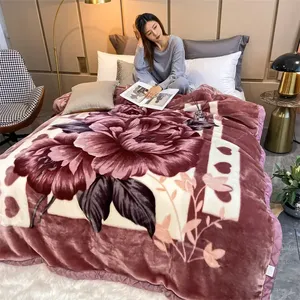 Couverture en velours de style coréen, épaisse et lourde, en fourrure de vison, réversible, de qualité supérieure, pour adultes - Product Image 6