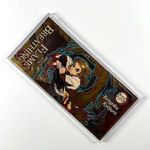 Billete Conmemorativo de <span class=keywords><strong>los</strong></span> Nueve <span class=keywords><strong>Pilares</strong></span> de Demon Slayer, Tarjeta Holográfica con Lámina Dorada de Rengoku - Product Image 2