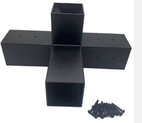 Celia – Supports d'angle en aluminium chinois à 4 voies pour pergola, fixation d'angle extérieure, revêtement poudré naturel