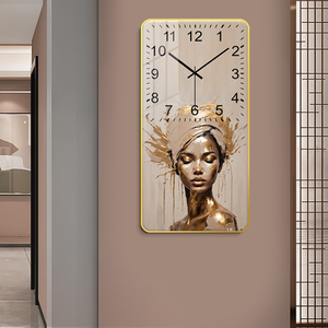 <span class=keywords><strong>Donne</strong></span> africane dipinti decorativi digitali ritratti femminili Art orologi da parete in porcellana <span class=keywords><strong>di</strong></span> cristallo murali tela montaggio telaio - Product Image 4