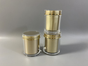 Thực Phẩm Cấp 200Ml 300Ml Đôi Tường Vàng Acrylic Nhựa Lọ Chăm Sóc Sức Khỏe Cơ Thể Kem <span class=keywords><strong>Container</strong></span> Viên Nang Lông Mi Giả Dầu Gội Đầu - Product Image 6