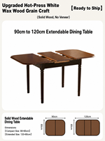 Table à manger extensible en bois massif, table à dîner pliable vintage, meubles de maison gain de place pour petit appartement