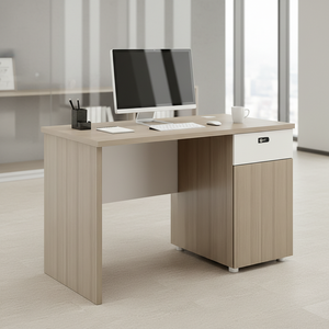 Escritorio Ejecutivo Resistente de Tres Cajones con Cerradura de Contraseña, Gran Capacidad de Almacenamiento, Gabinete Lateral, Escritorio de Estudio para Hospital, Adultos, Tablero E0 - Product Image 3