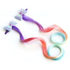 Postizo de cinta púrpura con extensiones de cabello humano WF045E1 Foot Pin - Product Image 1