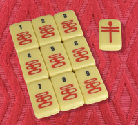 Ubin Mahjong Amerika Premium Ivory Four Seasons 160Pcs dengan Karya Seni Lukisan Tangan untuk Pertemuan Keluarga dan Koleksi Permainan